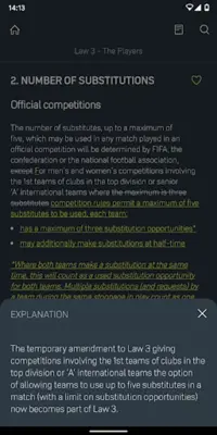 Laws of the Game android App screenshot 3